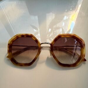 Tortoise Shell Octagonal Sunglasses